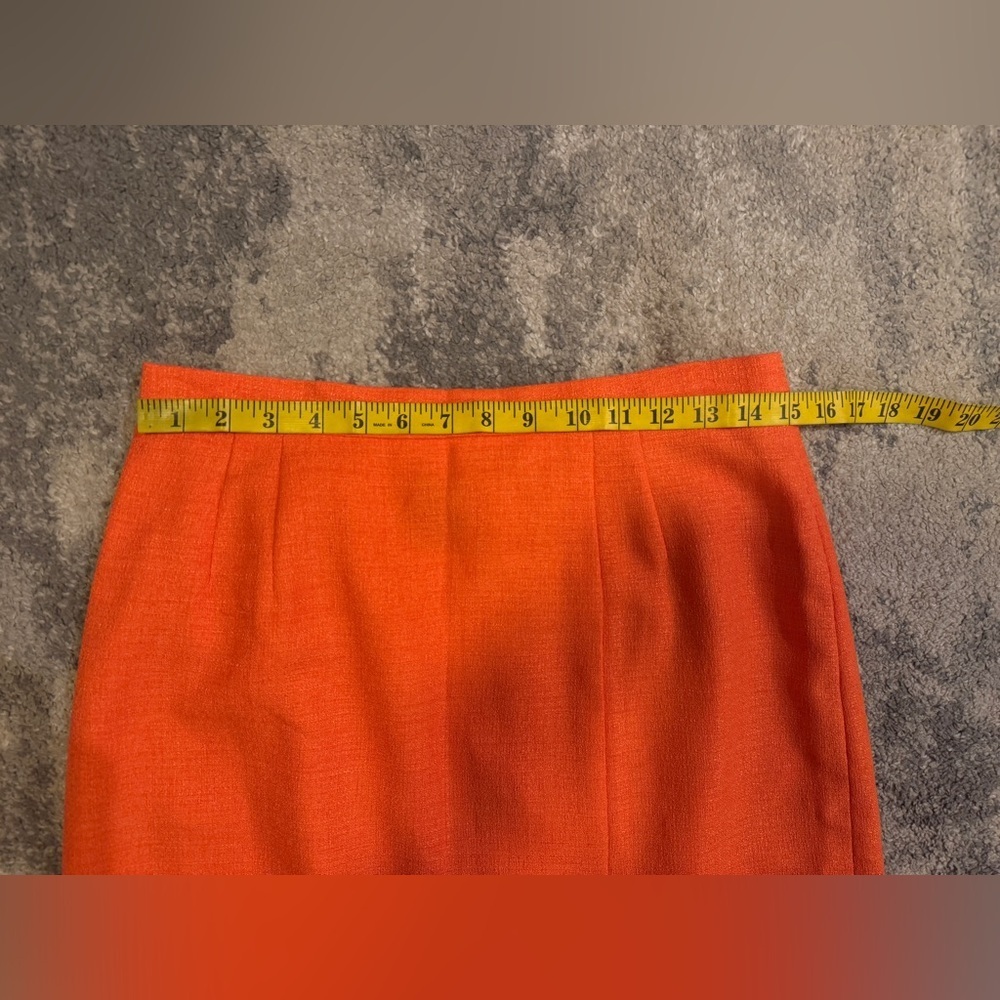 Elegant Orange Women's Pencil Skirt - Picture 4 of 6